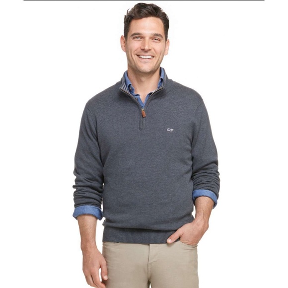 Vineyard Vines Other - Vineyard Vines Dark Gray Cotton 1/4 Zip Pullover